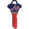 Hillman HILLMAN MLB Altanta Braves House/Office Key Blank 68 SC1 Single For Schlage Locks, PK6 89651 - alternate 1